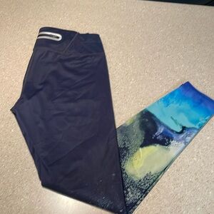 Athleta Run Leggings Navy Multi